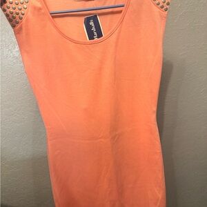 Y2K Orange Studded Women's dress